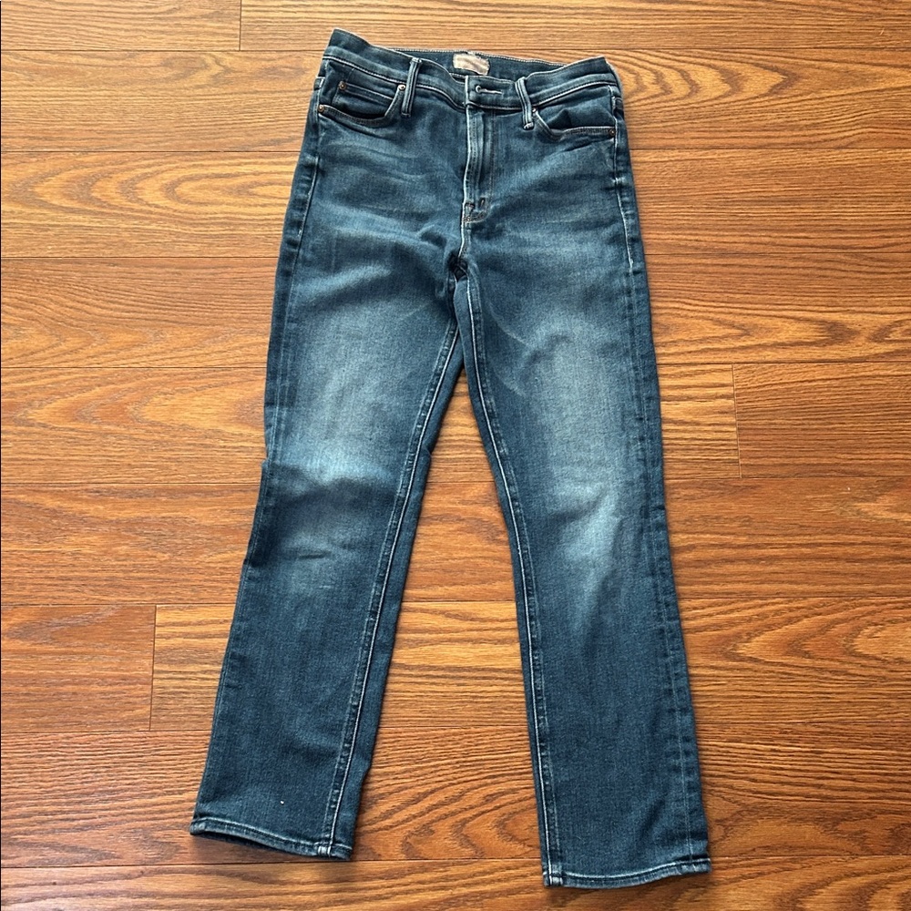EUC Mother Mid Rise Dazzler Ankle Sweet & Sassy Med Wash Skinny Jeans Women’s 25
